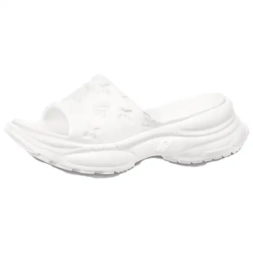 LOUIS VUITTON Pool 55 Slide Slippers Women's White