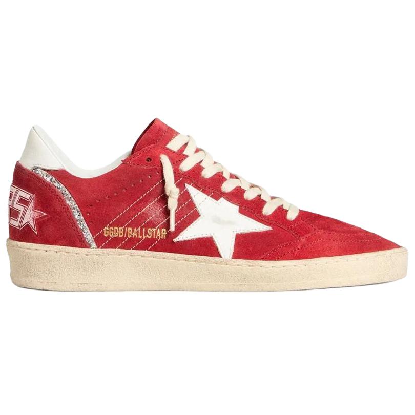 Женские кроссовки Golden Goose Ball Star (красный) — фото 2