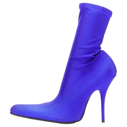 Balenciaga Denma Shiny Ankle Boots Women's Blue