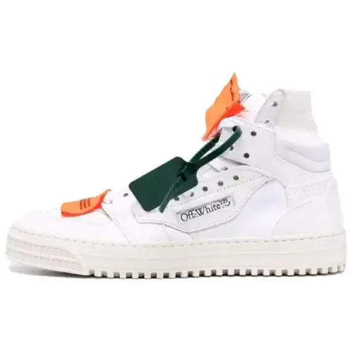 OFF WHITE Off Court 3.0 Leather Canvas Sneaker 'White Orange' Women's