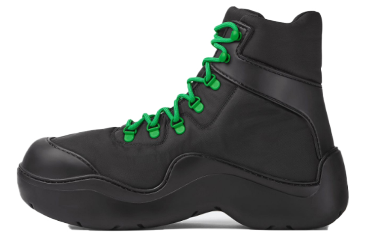 Bottega Veneta Bottega Veneta Puddle technical fabric shock-absorbing short-length outdoor boots men's black