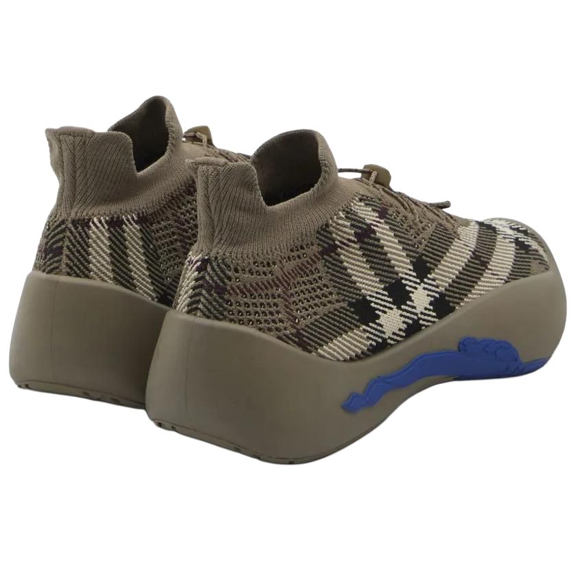 Мужские кроссовки Burberry Neptune (оливковые) — фото 4