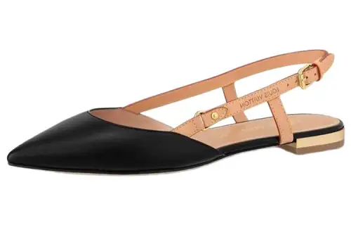 LOUIS VUITTON Blossom Leather Fashion Women's Casual Shoes Women's Black