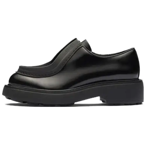 PRADA Raised-edge Leather Lace-up Shoes