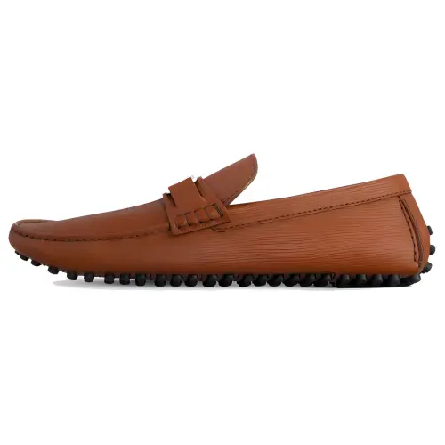 LOUIS VUITTON Hockenheim Gommino Loafers Men's Brown