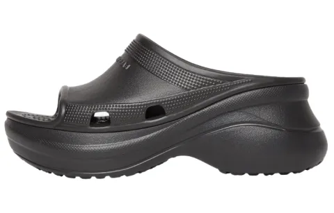 Balenciaga x Crocs Platform Slide Slippers Women's Black