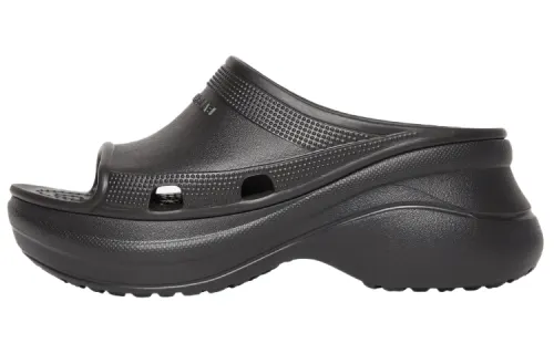 Balenciaga X Crocs Pool Slide Sandals Black Women's