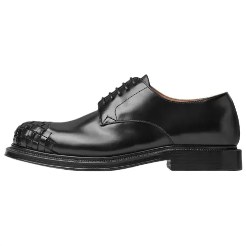 Bottega Veneta James Cow Leather Casual Shoes Women's Black