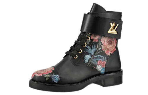 LOUIS VUITTON Wonderland Ankle Boots Women's Black