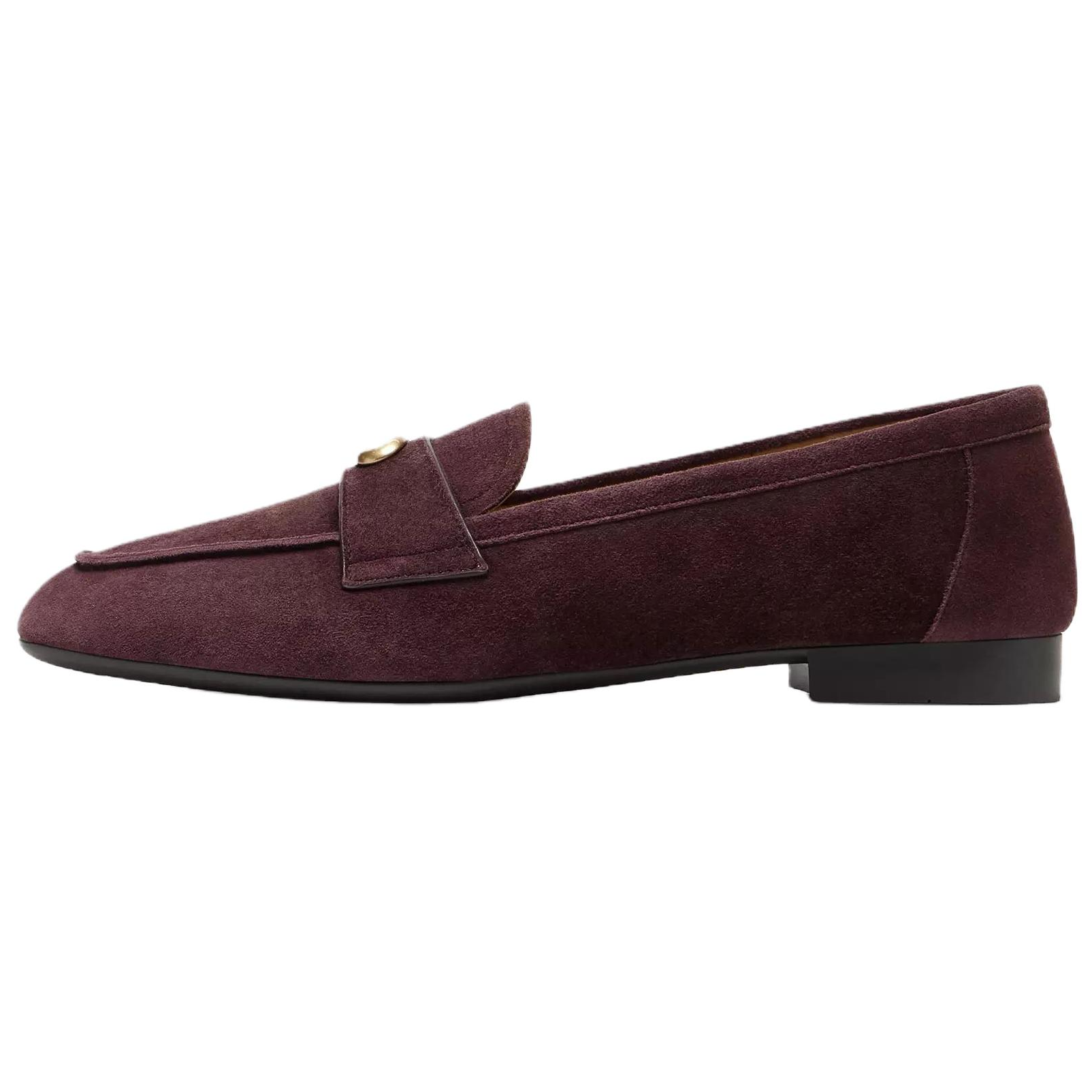 Женские лоферы COACH C (бордовые)