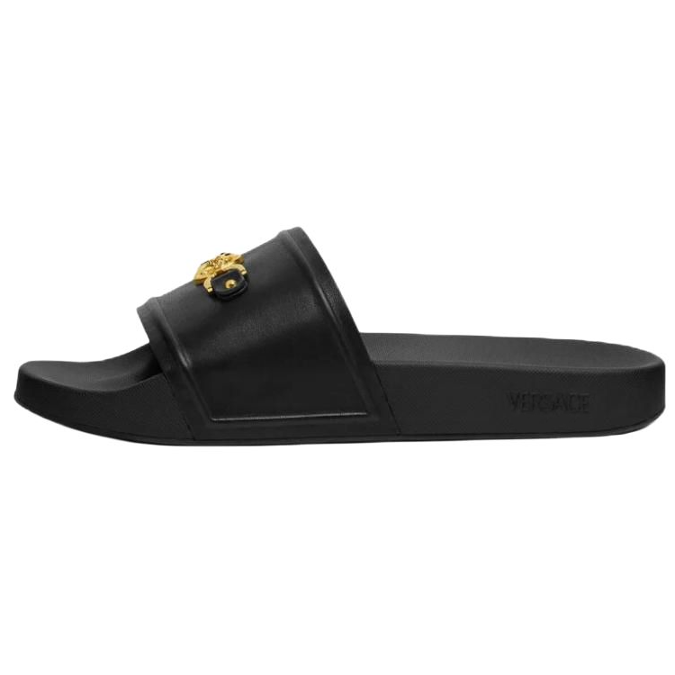Мужские шлепанцы Versace Medusa '95 (черные)