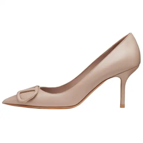 Valentino VLogo Signature Slim Heel High Heels 8cm Women's Pink