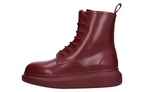 Alexander McQueen Hybrid Ankle Boots Women's Dark Red