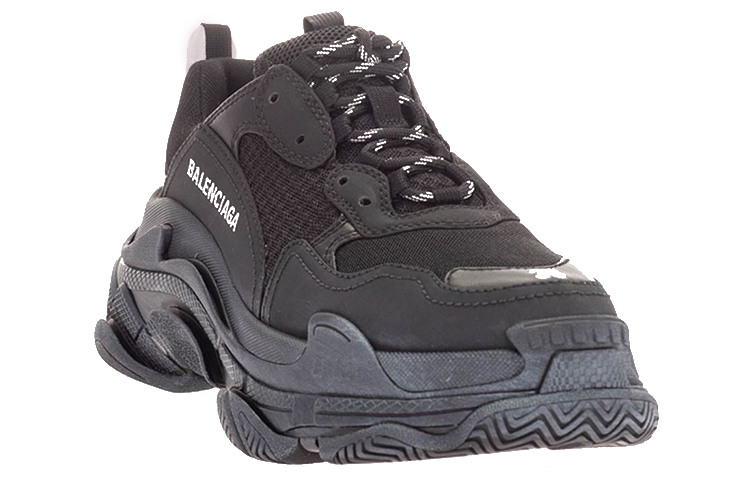 Женские кроссовки Balenciaga Triple S (черные) — фото 4