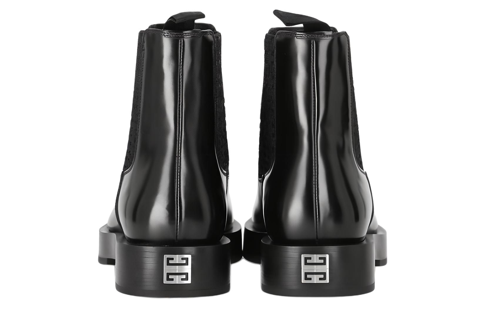 Givenchy Leather Short Chelsea Boots Men's Black