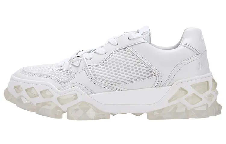 Jimmy Choo Diamond Low top Sports Casual Shoes Women's White