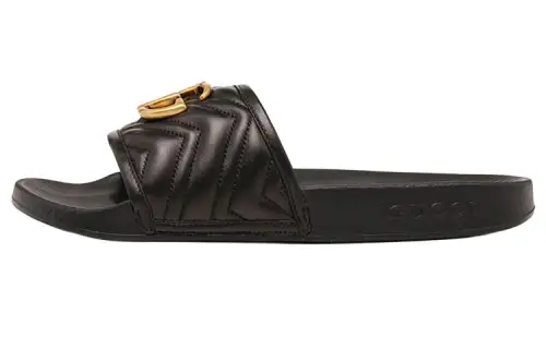 Gucci Matelasse Slide 'Black Double G'