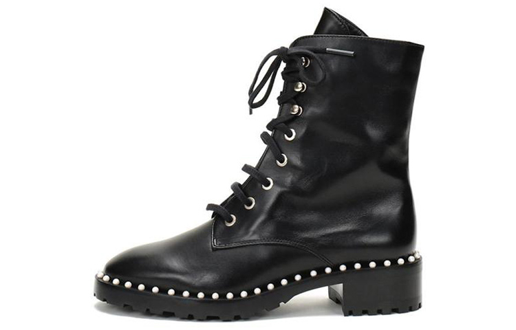 Stuart Weitzman/SW Allie Cow Leather Ankle Boots Women's Black