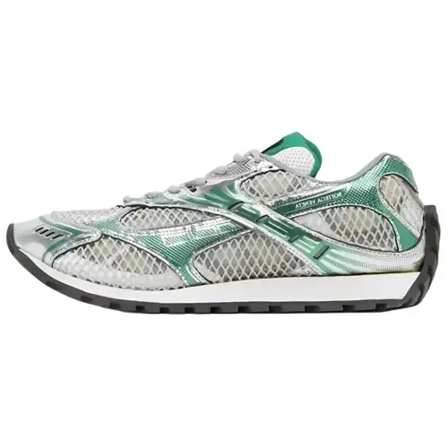 Bottega Veneta Orbit Low top Casual Shoes Men's Gray Green