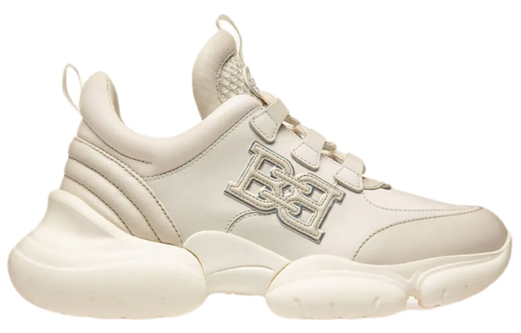 BALLY Maily Textile, Leather Fashion Mid top Chunky Sneakers Women's Gray White