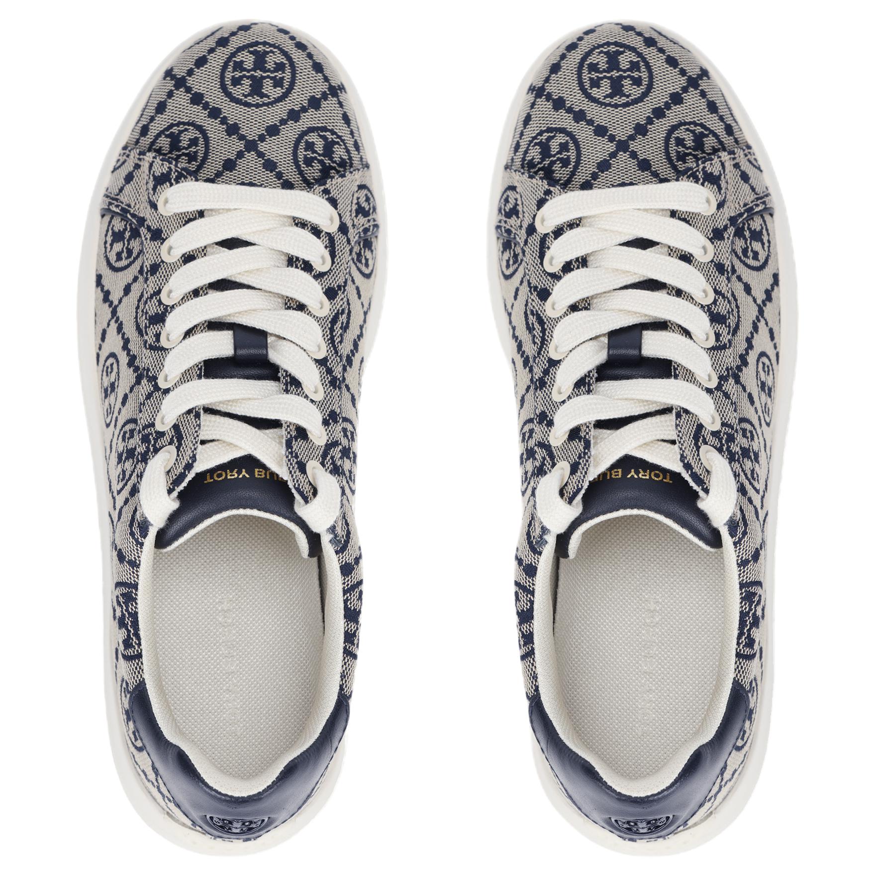 TORY BURCH T Monogram Court Slip Resistant Low top Stylish Skateboarding Shoes Women's Blue