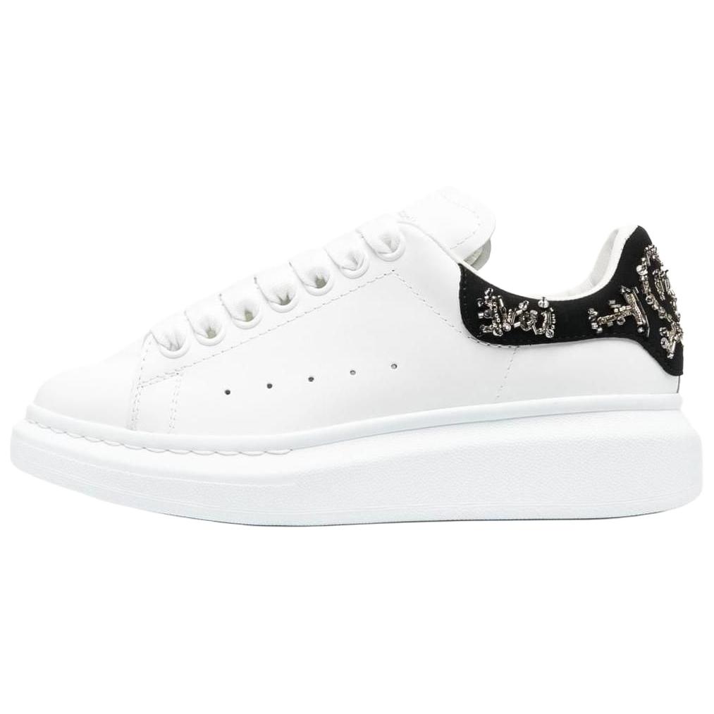 Женские кеды Alexander McQueen Oversized Sneaker (бело-черные)