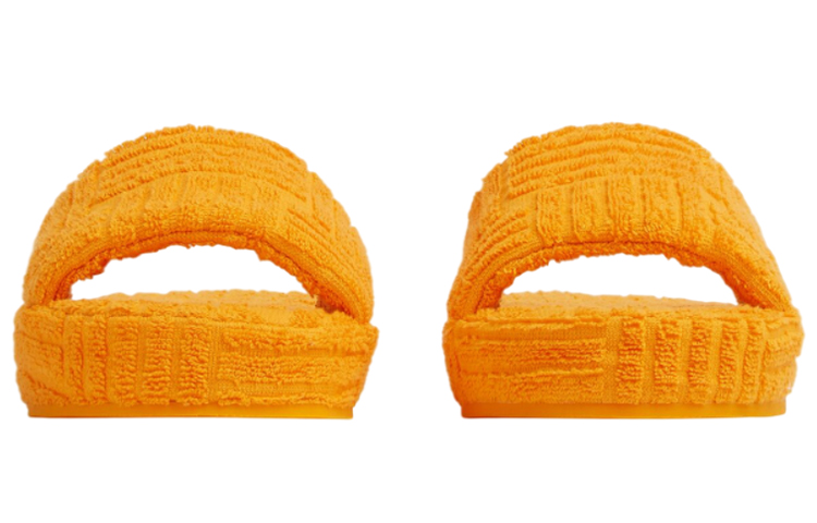 Bottega Veneta Resort Sponge Comfortable And Trendy Quiet Slide Slippers Men's Orange