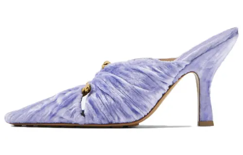 Bottega Veneta Stretch Closed Toe Slippers Women's Purple