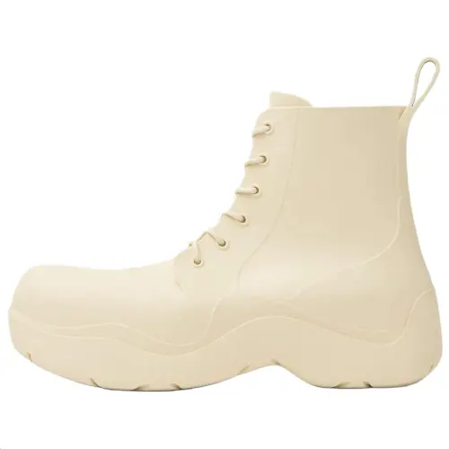 Bottega Veneta Puddle Rubber Ankle Boots Men's Ecru