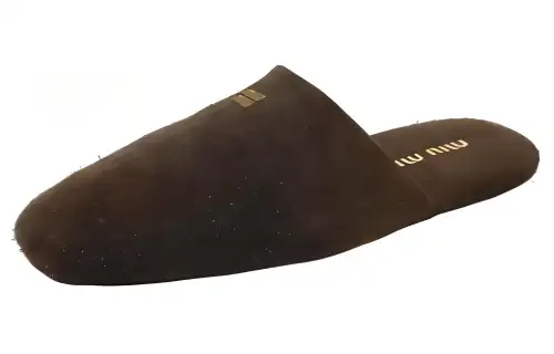 MIU MIU Closed Toe Slippers Women's Umber