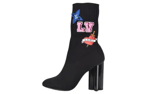 LOUIS VUITTON Ankle Boots Women's Black
