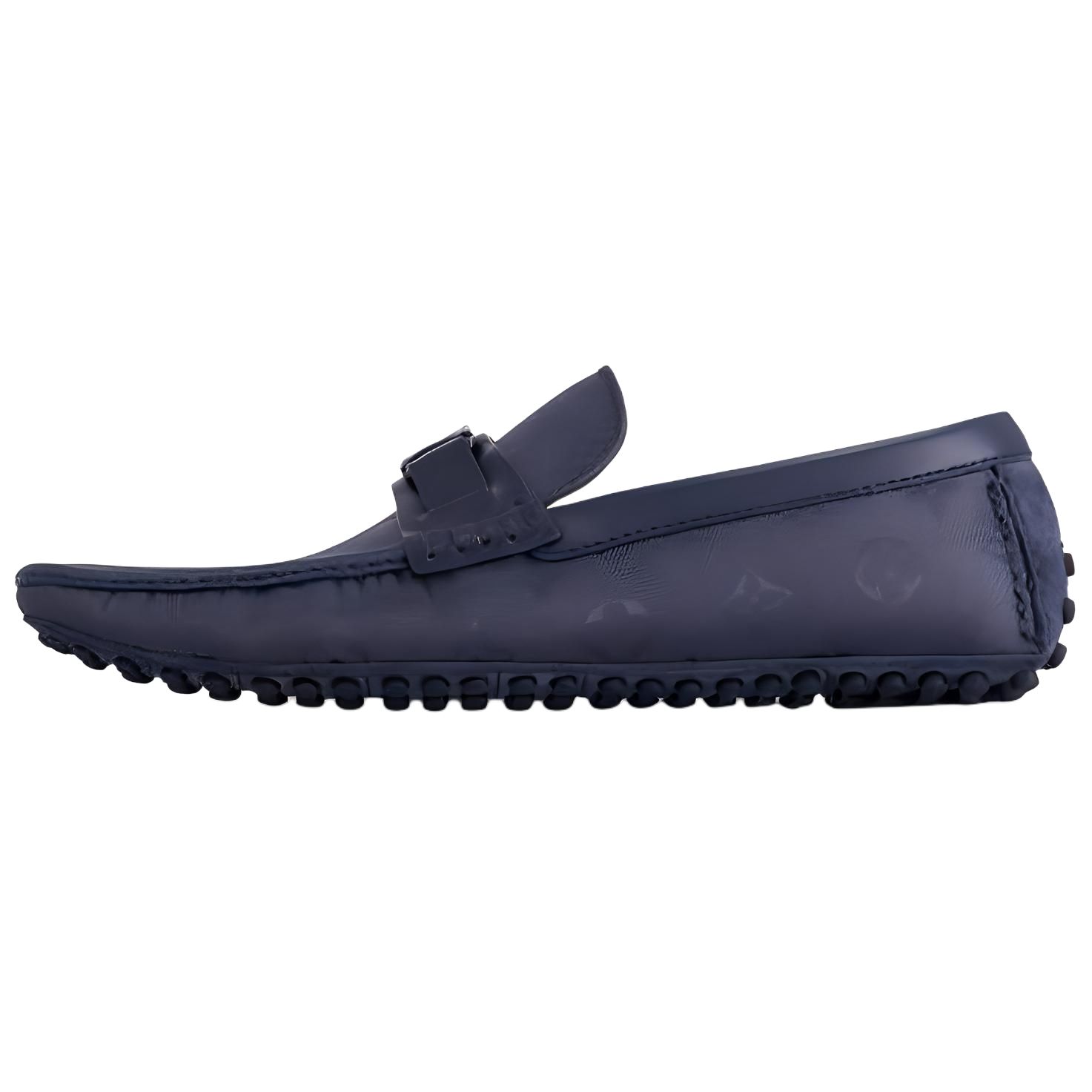 LOUIS VUITTON Hockenheim Gommino Loafers Men's Dark Blue