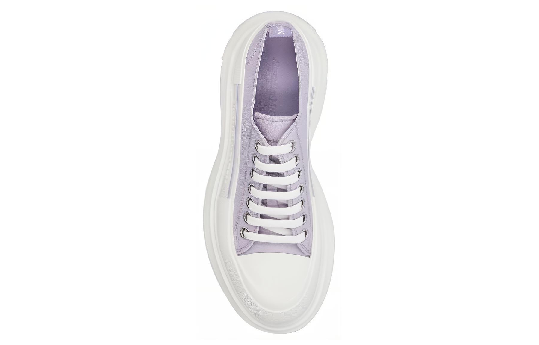 Женские кеды Alexander McQueen Tread Slick (бело-фиолетовые) — фото 5