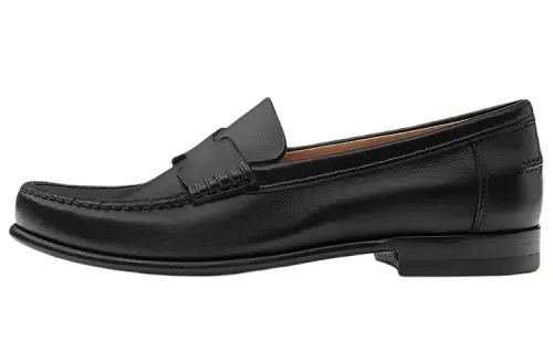 HERMES Kennedy Leather Casual Shoes Women's Black