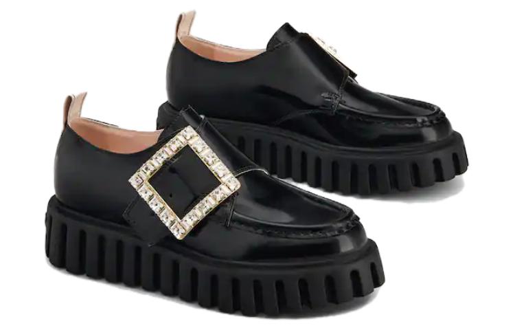 Roger Vivier Viv' Go Thick Leather Women's Casual Shoes Women's Black