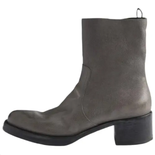 PRADA Ankle Boots 5.7cm Men's Mercury Gray