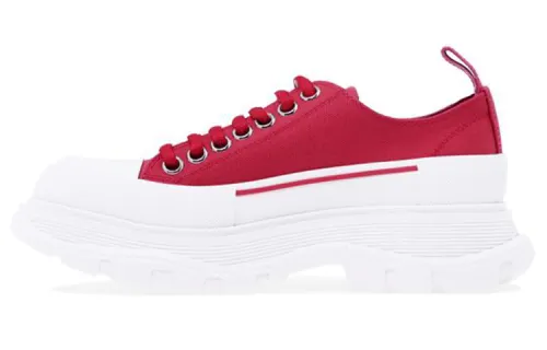 Alexander McQueen Tread Slick Low top Platform Shoes Women's Rose Red