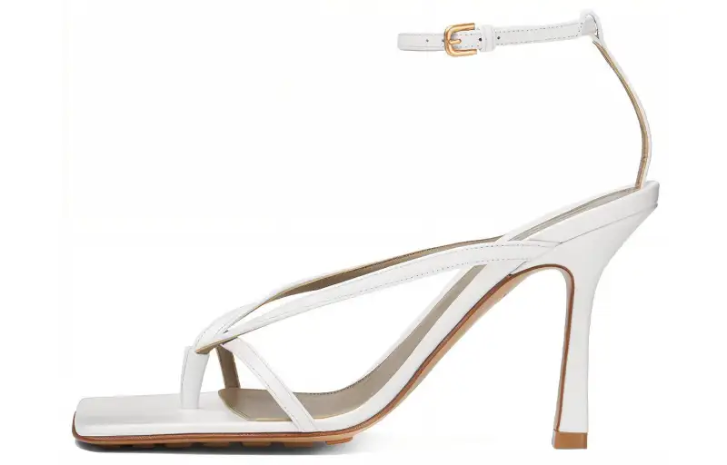 Bottega Veneta Stretch One Strap Sandals Women's Optical Fibers White