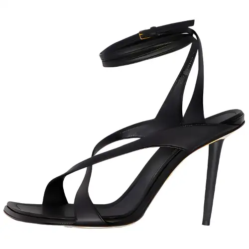 Burberry Leather Stylish Sandal Women's Black
