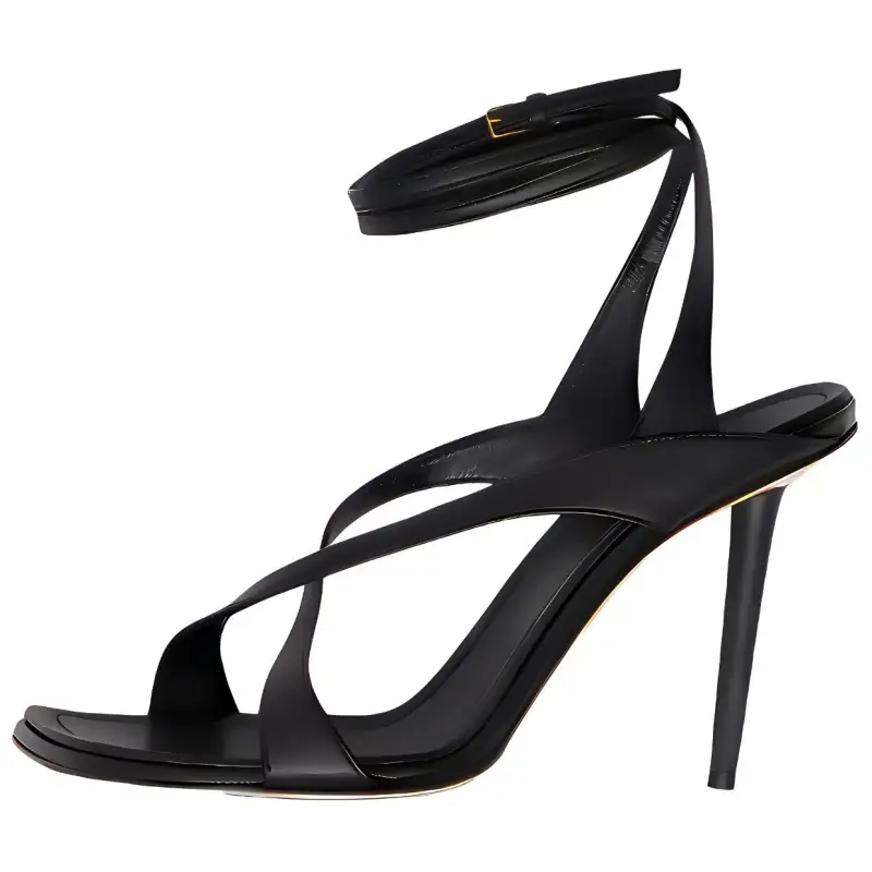Burberry Leather Stylish Sandal Women's Black
