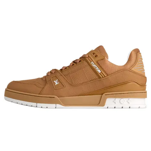 LOUIS VUITTON Trainer Cow Leather Low top Skateboard Shoes Men's Brown