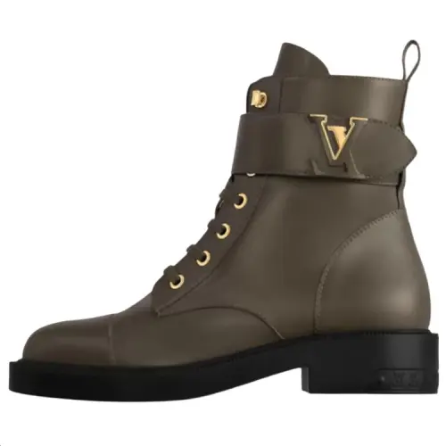 LOUIS VUITTON Citizen Calfskin Ankle Boots Women's Green
