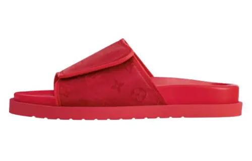 LOUIS VUITTON Miami Slide Slippers Men's Red
