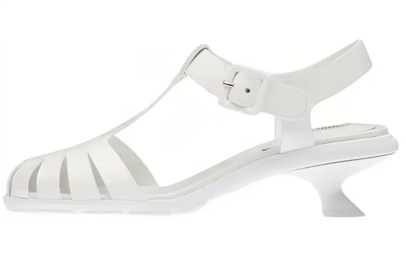 MIU MIU Patent Leather High Heels Women's White