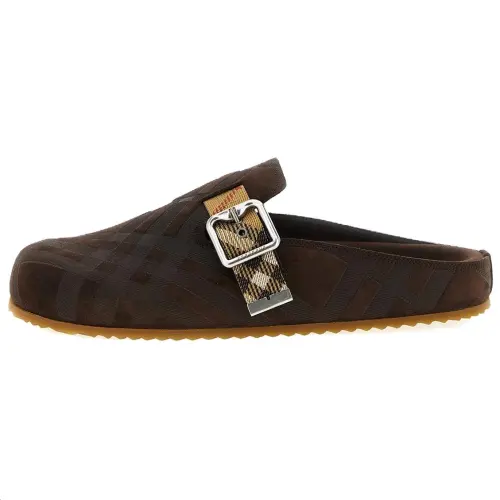 Burberry Closed Toe Slippers Men's Brown