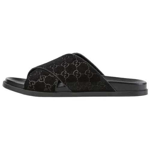 GUCCI Quiet Slide Slippers Men's Black