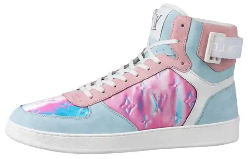 LOUIS VUITTON Rivoli Ankle Sneakers 'Blue Pink'
