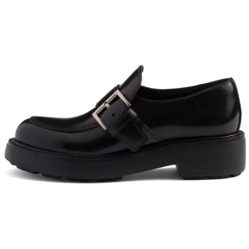 PRADA Brushed Loafers Women's Black