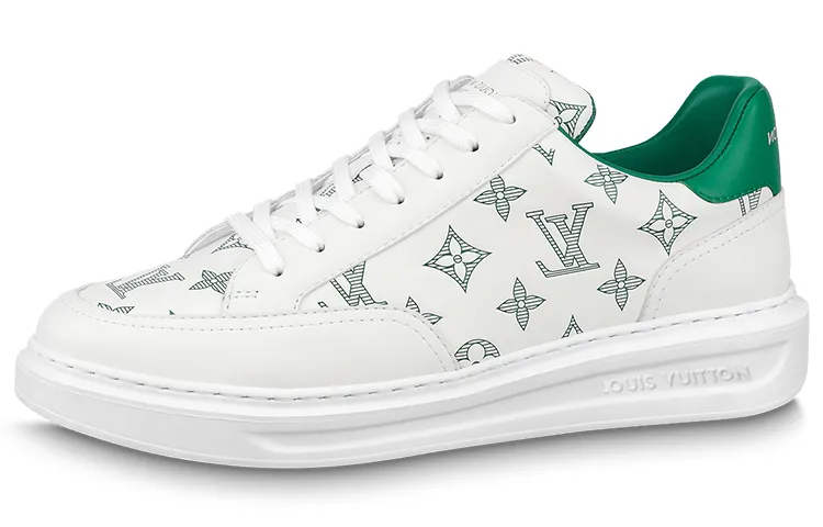 LOUIS VUITTON Beverly Hills Sneakers 'White Green Monogram'