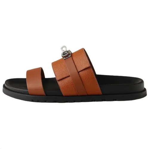 HERMES Jackson Slide Slippers Men's Brown